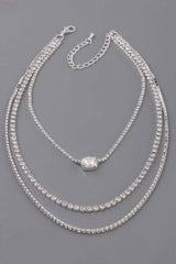 Multi Rhinestone Necklace