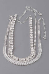 Triple Jewel Choker Necklace