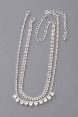 Triple Rhinestone Choker Necklace