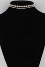 Double Rhinestone Choker Necklace