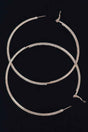 Thin Hoop Earrings With Rhinestone Details.