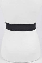 Heart Rhinestone Buckle Elastic Belt