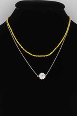 Double Beaded Flower Necklace