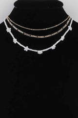 Multi Flower Charms Necklace