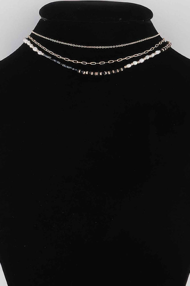 Bead N Chain Choker Necklace