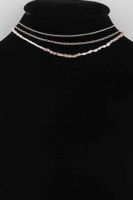 Bead N Chain Choker Necklace