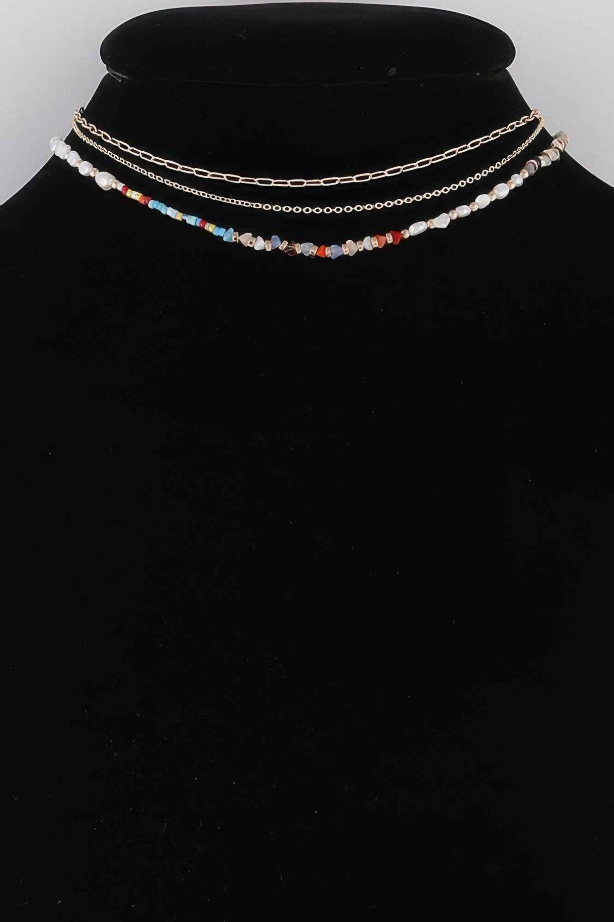 Bead N Chain Choker Necklace