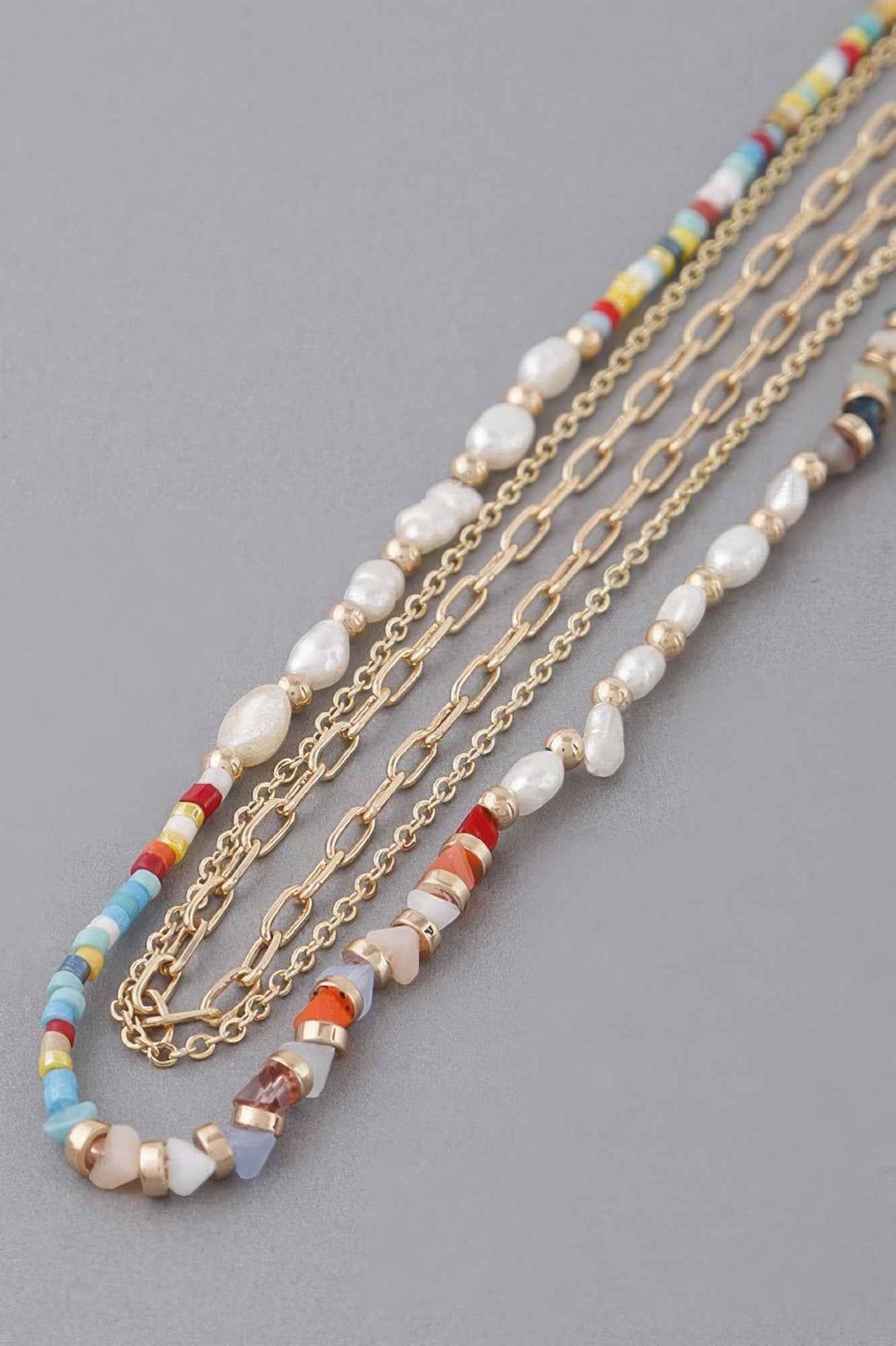 Bead N Chain Choker Necklace