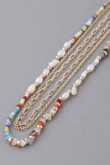 Bead N Chain Choker Necklace