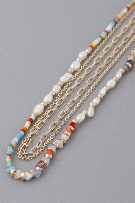 Bead N Chain Choker Necklace