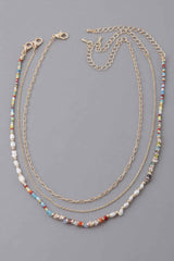 Bead N Chain Choker Necklace