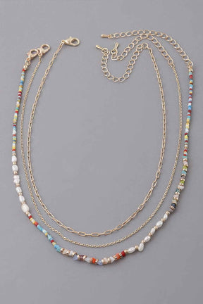Bead N Chain Choker Necklace