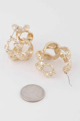 Abstract Chain Hoop Earrings