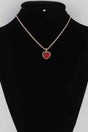 Glittered Heart Chain Necklace