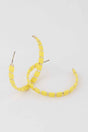 Square Beaded Hoop Earrings