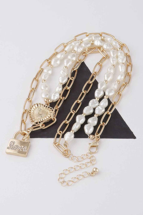 Heart N Lock Pendant Necklace