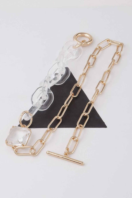 Double Chain Toggle Necklace