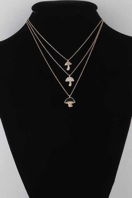Mushroom Pendant Necklace Set