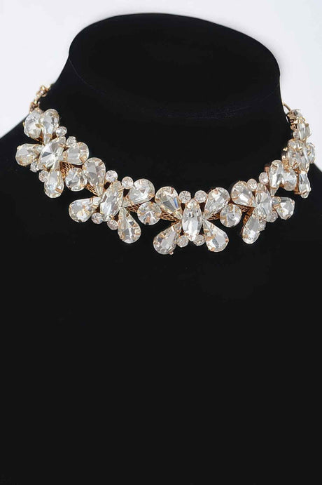 Ab Stone Earring And Necklace Set