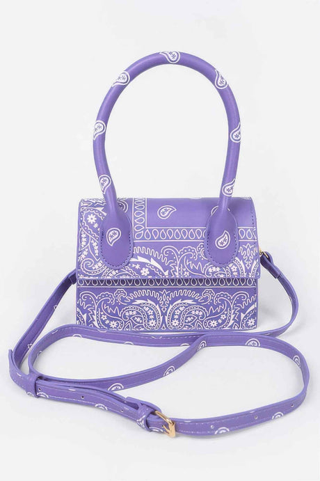 Bandana Single Handle Flap Crossbody Bag