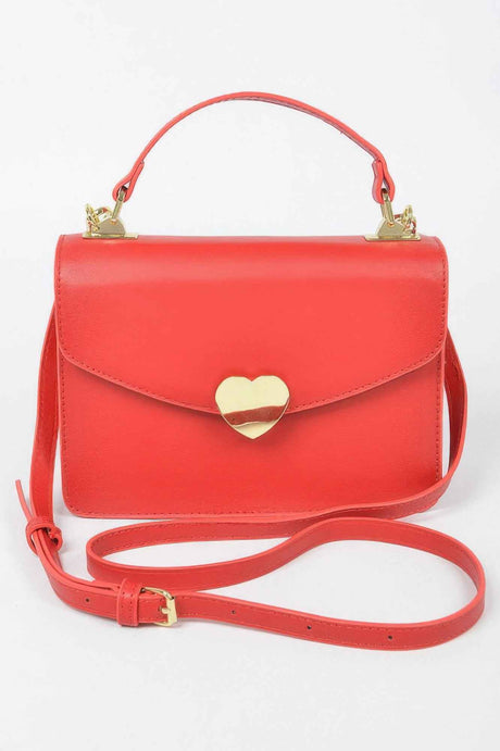 Heart Metal Top Handle Clutch