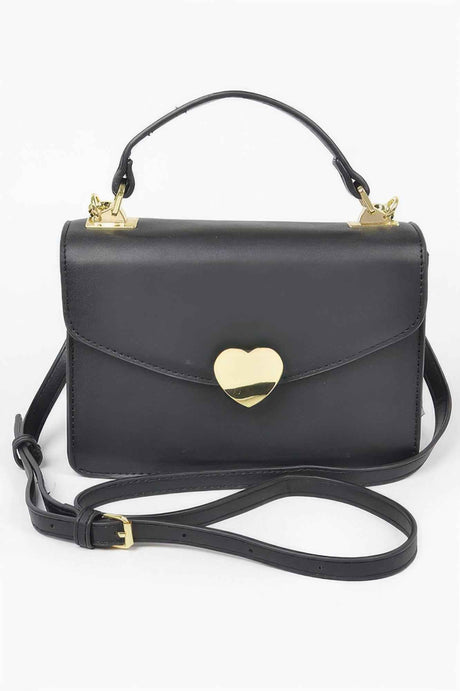 Heart Metal Top Handle Clutch