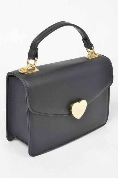 Heart Metal Top Handle Clutch