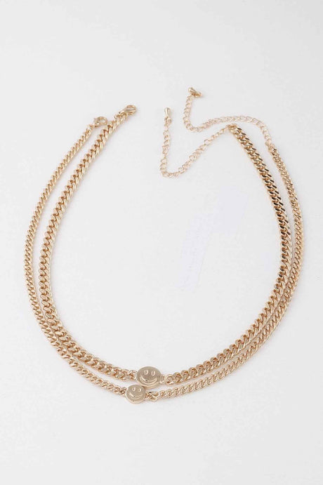 Smiley Face Duo Choker Necklace