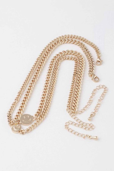 Smiley Face Duo Choker Necklace