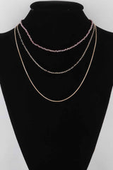 Multi Stone N Link Chain Necklace