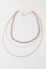 Multi Stone N Link Chain Necklace