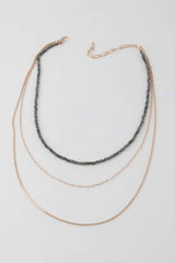 Multi Stone N Link Chain Necklace