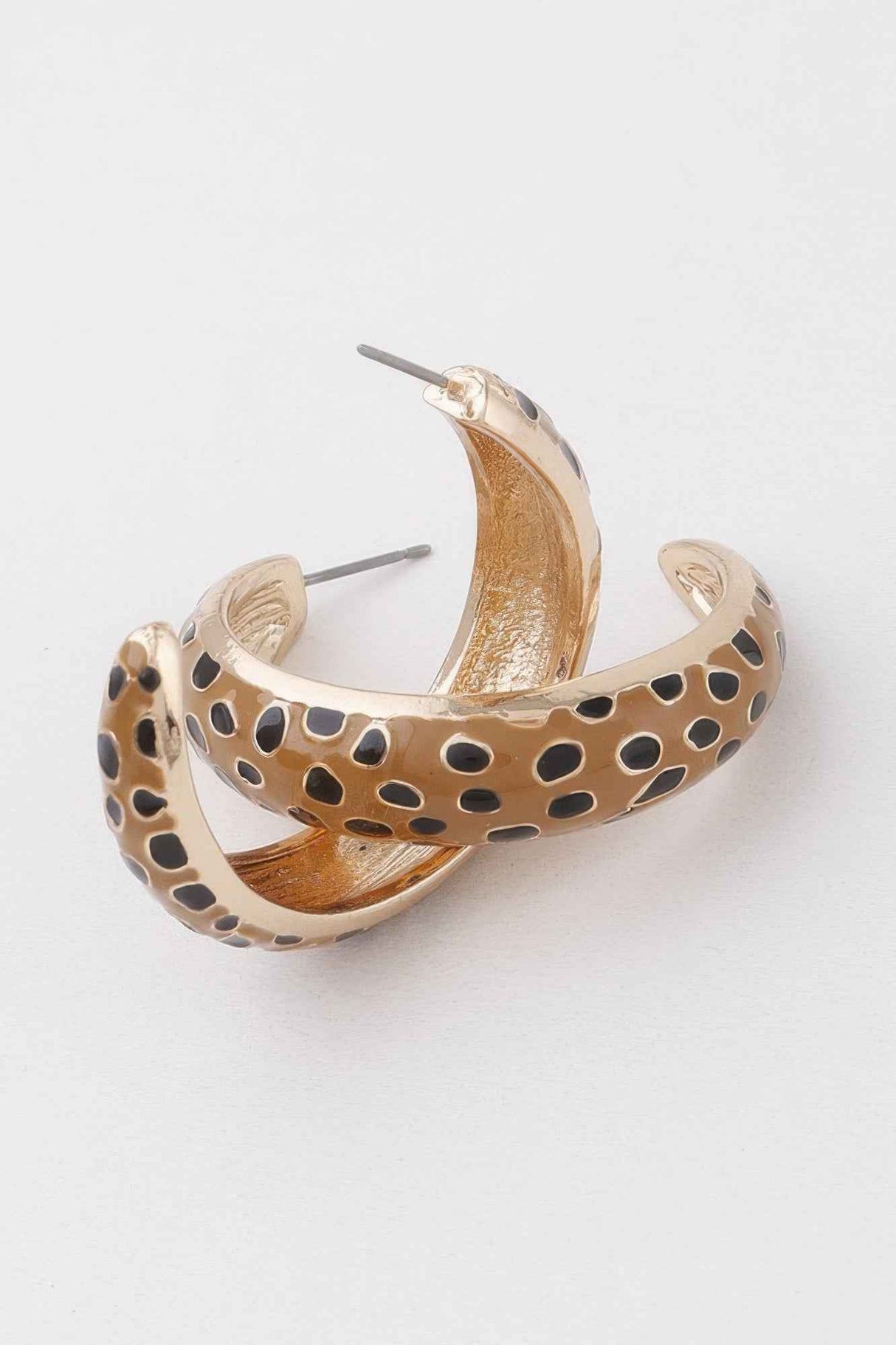 Cheetah Print Hoop Earrings