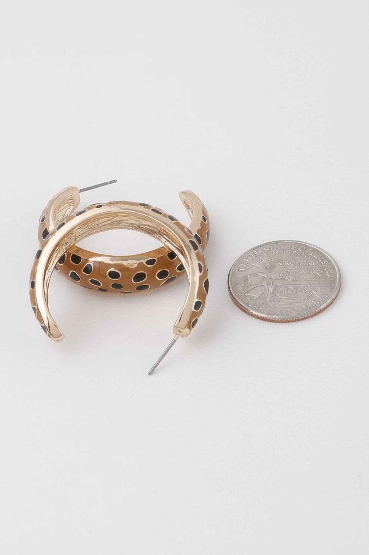 Cheetah Print Hoop Earrings