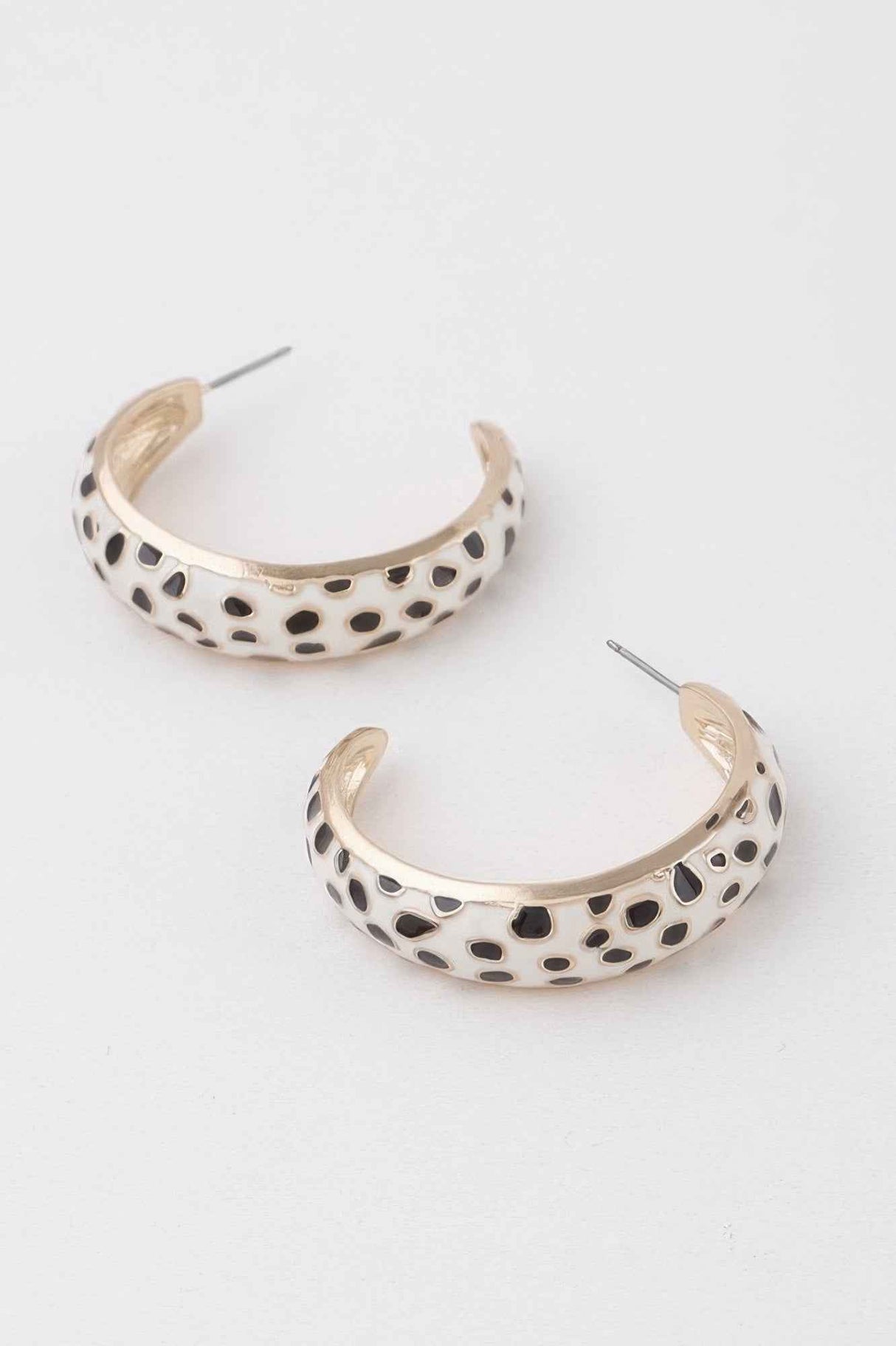 Cheetah Print Hoop Earrings