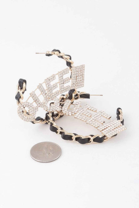 Queen Open Hoop Earrings