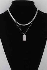 Checkered Jewel Pendant Necklace