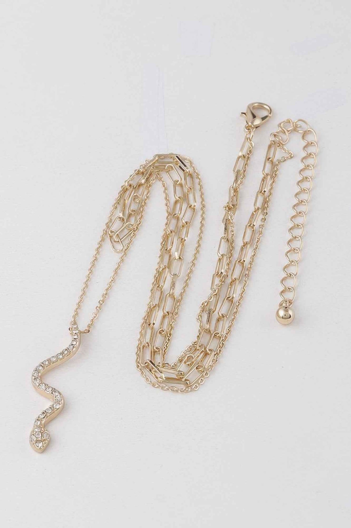 Jeweled Snake Pendant Necklace
