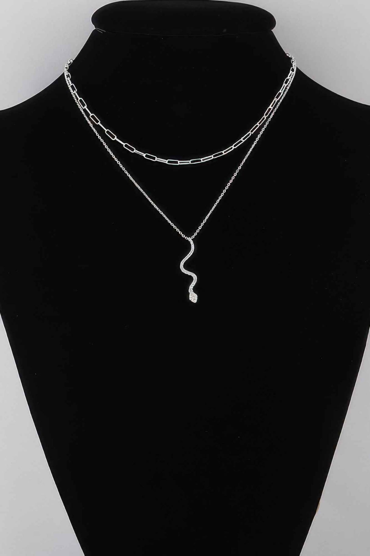 Jeweled Snake Pendant Necklace