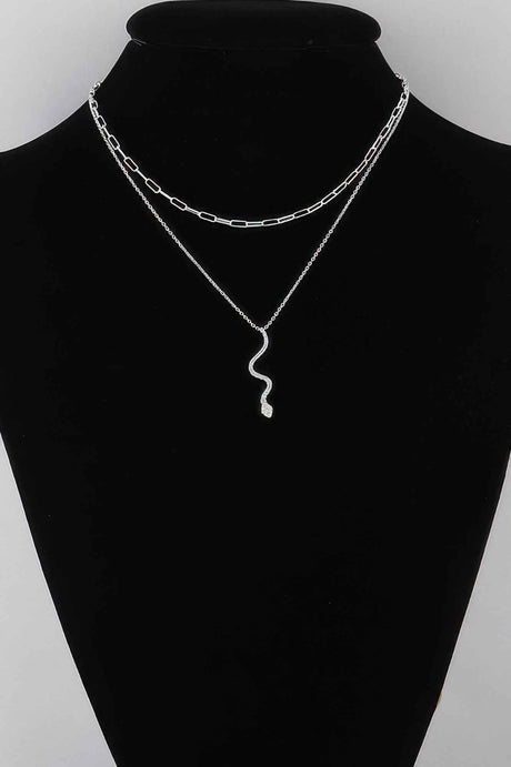 Jeweled Snake Pendant Necklace