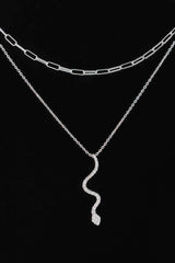 Jeweled Snake Pendant Necklace