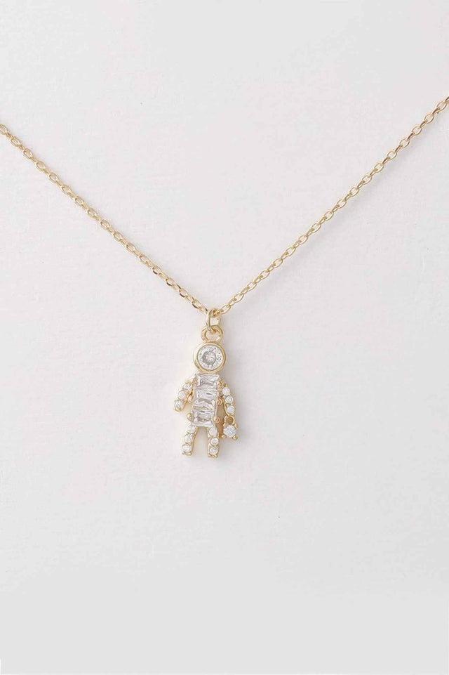 Jeweled Shopper Pendant Necklace