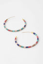 Beaded Clay Hoop Earrings