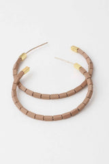 Beaded Clay Hoop Earrings