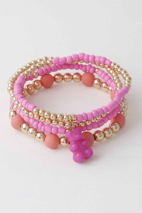 Multi Gummy Bear Charm Bracelet
