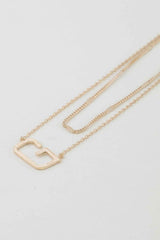 Polished G Pendant Chain Necklace