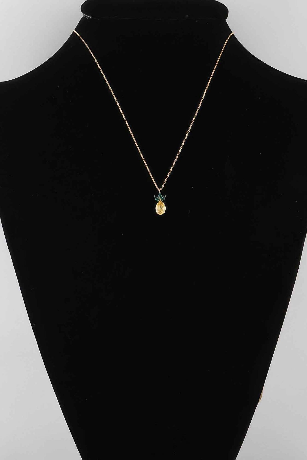 Tropical Pineapple Pendant Necklace