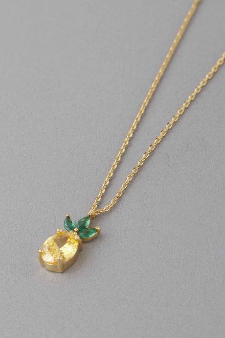 Tropical Pineapple Pendant Necklace