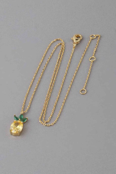 Tropical Pineapple Pendant Necklace