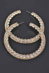 60mm Rhinestone Hoop Earring